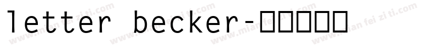 letter becker字体转换
